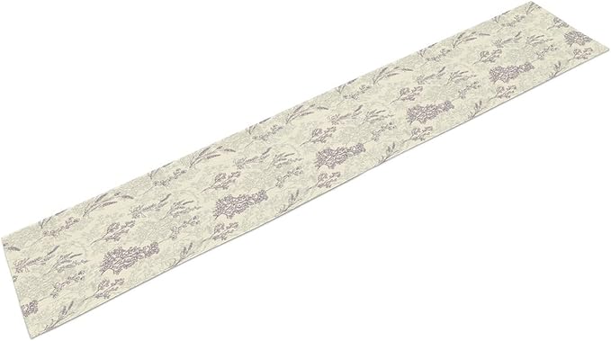 Purple Lavender Table Runner Vintage Watercolor Modern Kitchen Restaurant Decoration Suitable for Indoor and Outdoor Wedding Party Banquet Table Runner 13x108 Inch