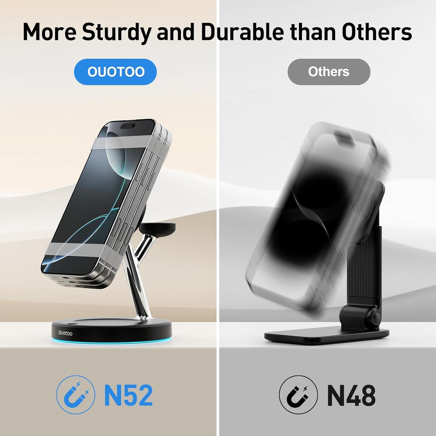 2025 3 in 1 Charging Station Compatible with Mag-safe Charger Wireless Charger Stand for iPhone 17 16 15 14 13 12 Series Wireless Charging Station for AirPods Wireless Charging Stand for iWatch Series