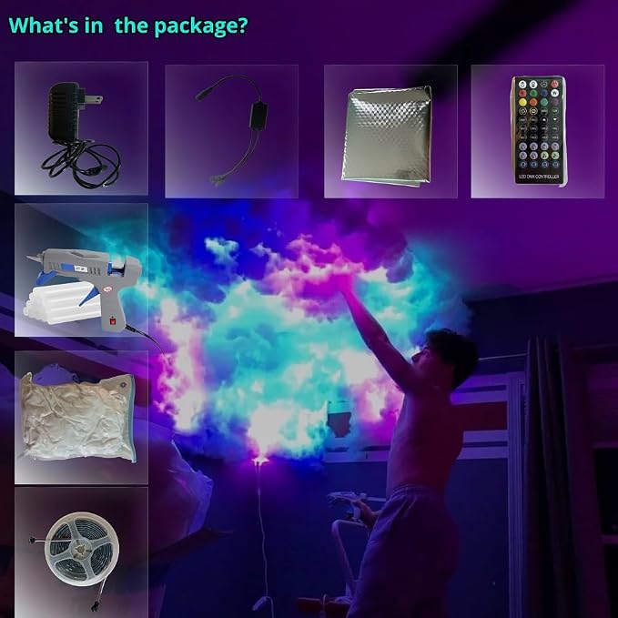 Cloud LED Lights for Ceiling. 3D Thunder Clouds RGB Light - Image 6