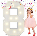 4FT Light Up Numbers Letters, Mosaic Numbers by MerryMosaics