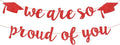 2026 Graduation Decorations Pre-Strung Blingbling We Are So Proud of You Banner by Unknown