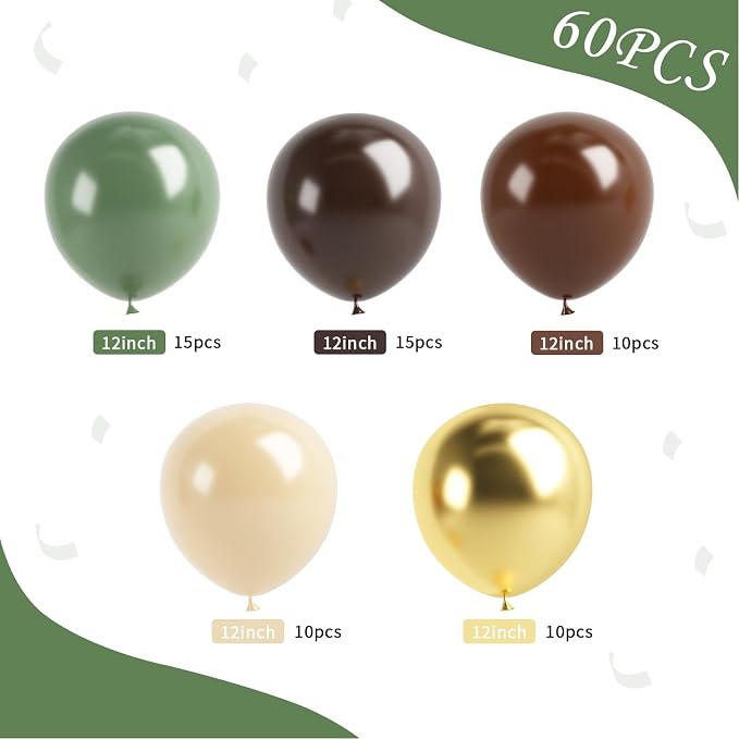 Green Gold Brown Balloon - Image 2