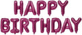 16 Inch Burgundy Birthday Happy Letter Balloon Banner Foil Film Anniversary by Unknown