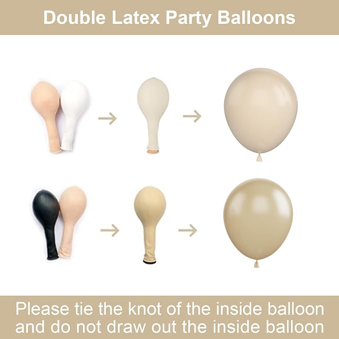Apricot Balloons Set, 12Inch Apricot Nude Latex Balloon Metallic Champagne Gold - Image 3