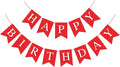 Hooqict Red Happy Birthday Banner Sign by Hooqict