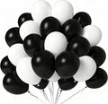Black and White Balloons 100 Pack 12 Inch White Black Extra Thick Latex Party by LYNSP