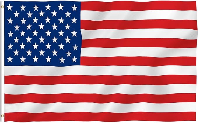 1 Piece 4x6 Foot American Flag | US Flag Vivid Color and UV Fade Resistant - Canvas Header and Double Stitched | Lightweight Duty Outdoor Polyester US Flags with Brass Grommets (4 x 6 Ft)