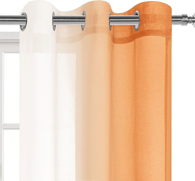 DWCN Ombre Short Sheer Curtains - Image 2