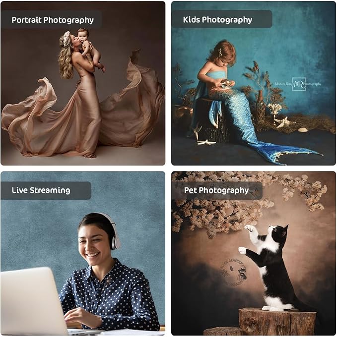 Kate 10x10ft Blue Abstract Photography Backdrop Old Master Blue Portrait - Image 6