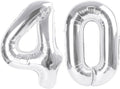 Number 40 Balloons 40 Inch Silver 40 Balloon by Mluchee