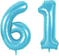 Number 61 Balloons for 61st Birthday Party Decorations, 0-100 Large No.61 by Joycard