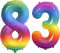 Number 83 Balloons for 83rd Birthday Party Decorations, 0-100 Large No.83 by Joycard