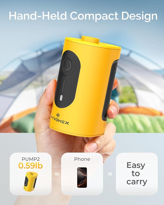 Portable Air Pump for Inflatables, 4000mAh Ultra Fast Air Mattress Pump - Image 9