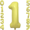 Pastel Yellow Number 1 Balloon 40 Inch Light Yellow Foil Number Balloons 1st by cocodino