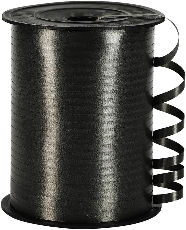 Black Curling Ribbon, 3/16 inch x 500 Yard Black Curling Ribbon by PendantofLuck