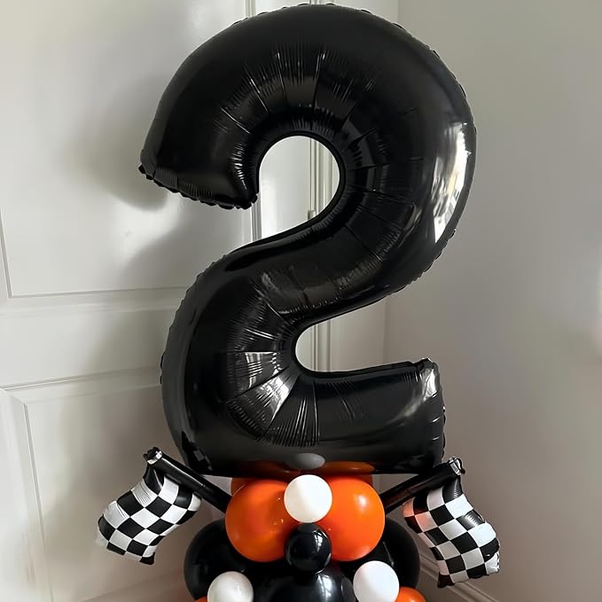 Black 0 Balloon Number, 40 Inch Number 0 Balloon Large Black 0 Foil Mylar - Image 4