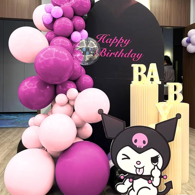 Red Purple Pink Balloon Garland Arch Kit - Image 5