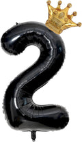 Black 2 Balloon Number, 40 inch Big 2nd Birthday Balloon by Unknown