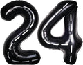 Race Car 40 Inch Black 24 Big Large Helium Balloon Number 0-9 | Track Giant by SULALABOO