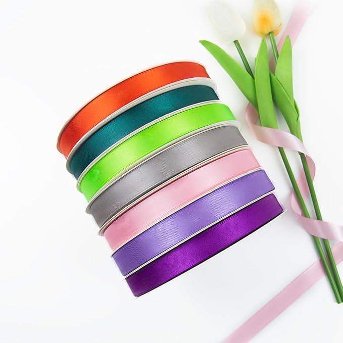 5/8 Inch 100 Yards Satin Ribbon Royal Blue, Solid Color Fabric Ribbon for Gift Wrapping, Wedding, Polyester Gift Ribbon for Birthday Party Decoration, Craft, Hair, Floral, Sewing
