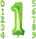 40 Inch Green Number 1 Balloon Lime Big Large Helium Number 0-9 | Giant Digital by SULALABOO