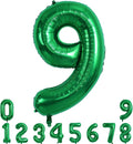 TONIFUL 40 Inch Dark Green Number 9 Balloons Large Foil 9th Birthday Decor | by TONIFUL