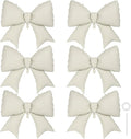6 Pcs Beige Bow Balloons for Girls, 38 Inch Bow Foil Balloons, Bows Gender by YOTHORN