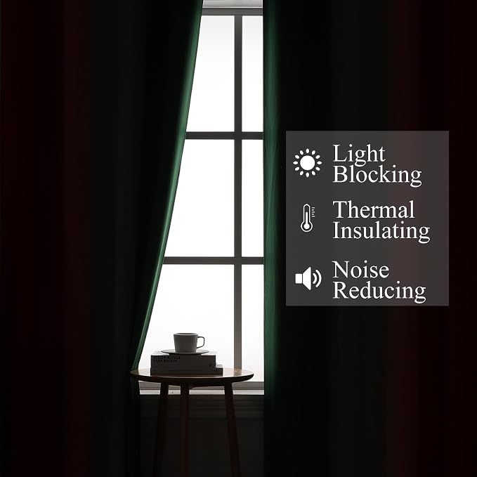 Red and Green Ombre Blackout Curtains - Image 3