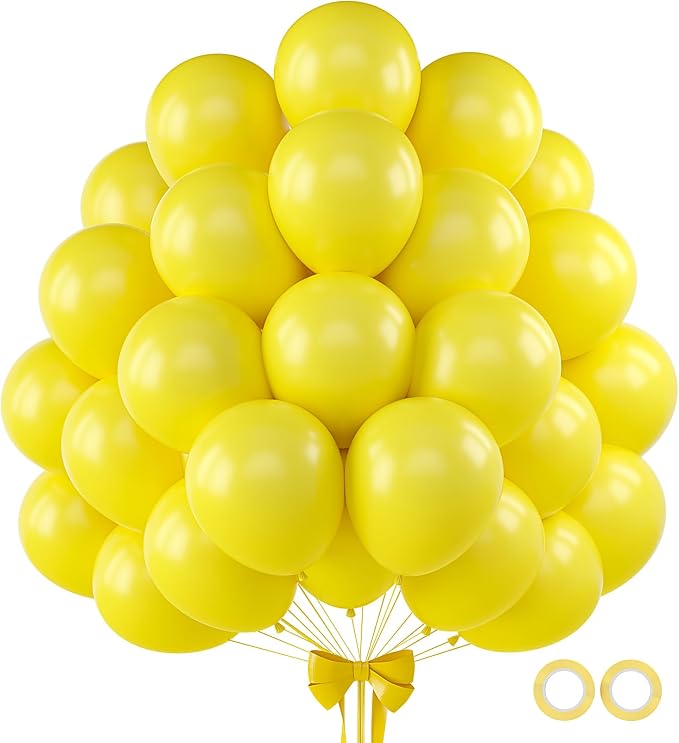 110pcs Yellow Balloons 12 Inch Latex Balloon by BAIBAOXIANG