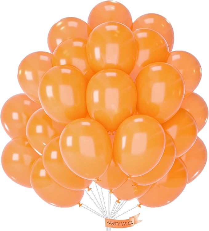 PartyWoo Pearl Orange Balloons 50pcs Fall Latex Helium Balloons 12 Inch | by PartyWoo