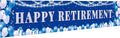 Large Happy Retirement Yard Sign Banner by ANATANOWOR