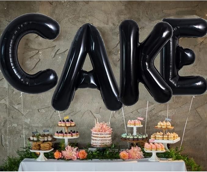 TONIFUL 40 Inch Black K Letter Jumbo Helium Balloons, Foil Mylar Big Alphabet - Image 5