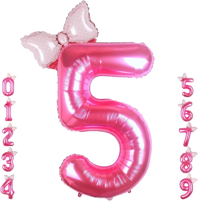 40 inch Pink Number 5 Balloon by Kwuz