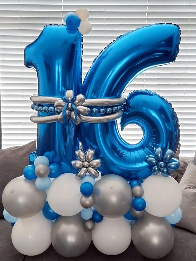 Number Balloon Dark Blue Number 26 - Image 3