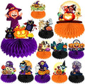 12 Pack Halloween Honeycomb Centerpieces Table Decorations,Pumpkin Ghost Witch Cat Tombstone and More Halloween Elements for Halloween Party Favors Supplies,Cute Party Home Room Table Desk Decor by WelcometoAigybobo
