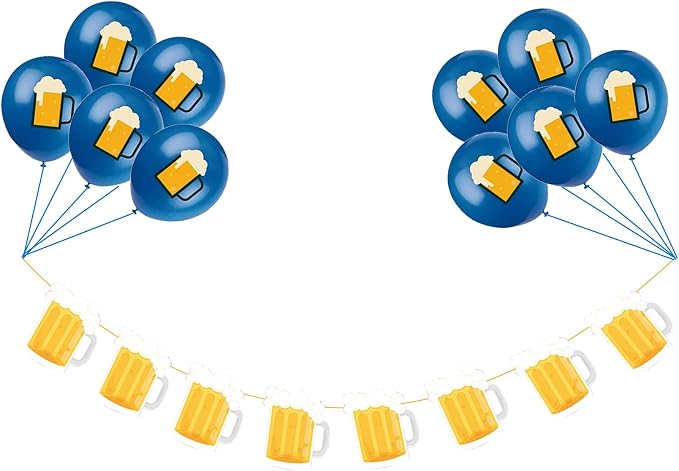 Beer Birthday Banner for Beer Party and Birthday Wedding Party Supplies by OSAMUHA