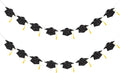 Graduation Decorations Class of 2026 Black Graduation Cap Banner by Blopee