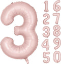 40 inch Pink Number Balloon Light Pink 3 Balloon Number 3 Balloon by Yeodong