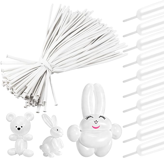 260 Balloons 100 PCS White by YXYL