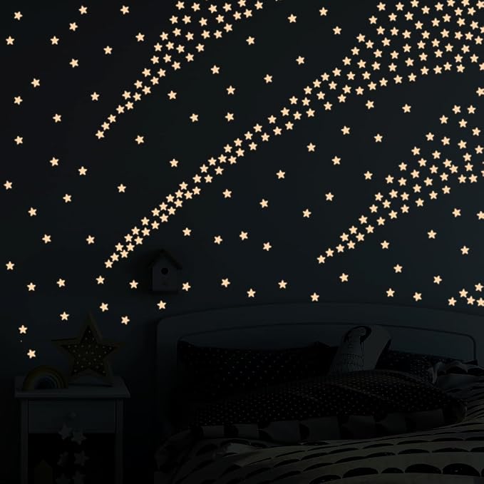 100pcs Glow in The Dark Luminous Stars Fluorescent Noctilucent Plastic Wall - Image 5