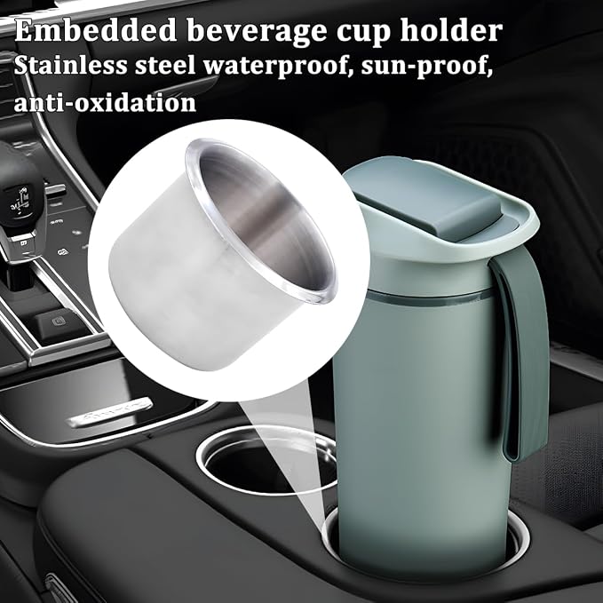 Zpana 2PCS 3.15 x 2.64 x 2.24 Inch Car Cup Holder Stainless Steel | Drop in - Image 5