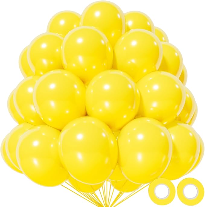 Yellow Balloon 110pcs, 12 Inch Thickened Latex Party Balloons Helium Bright by Kawkalsh