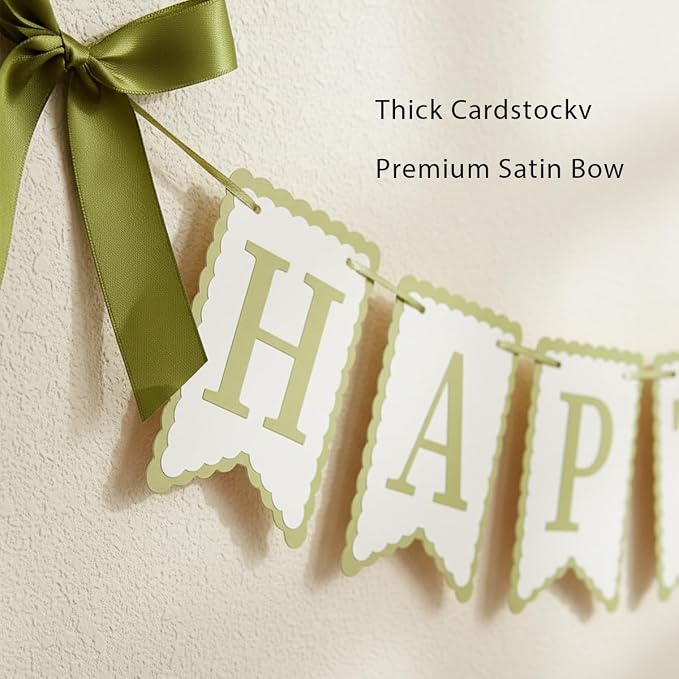 Green Happy Birthday Banner - Image 5