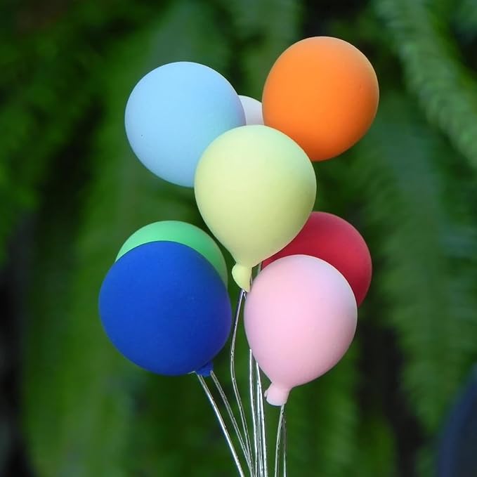 Dollhouse Miniature Balloons, Mini Balloons, 1:12 Scale Rainbow Balloons - Image 5