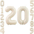 40" Beige Foil Number 20 Balloon by TNCDJKPA