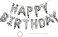 16" Happy Birthday Foil Letter Balloons Banner Set | Alphabet Balloons by EHCBHG