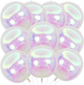 10 Pcs 22 Inch Iridescent Mylar Balloons, Large 4D Giant Round Foil Balloon Big by KALOR