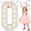 4FT Light Up Numbers Letters, Giant Marquee Numbers, Mosaic Balloon Number 0 by MerryMosaics