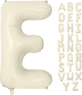 Letter Balloon 40Inch Cream White Big Alphabet Balloons Letter E | Giant Foil by YUNSHANGMO