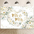 AIBIIN 10x7ft Mr and Mrs Floral Backdrop by AIBIIN